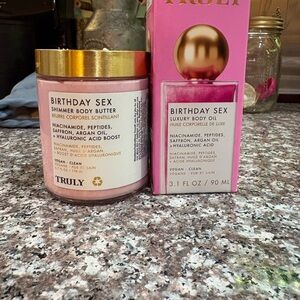 TRULY Birthday Sex Shimmer Body Butter and Luxury Body Oil